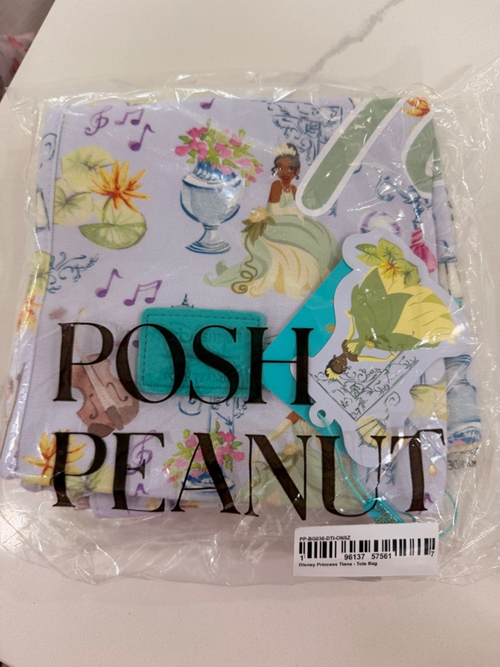 Posh Peanut Disney Princess Tiana Lavender Tote